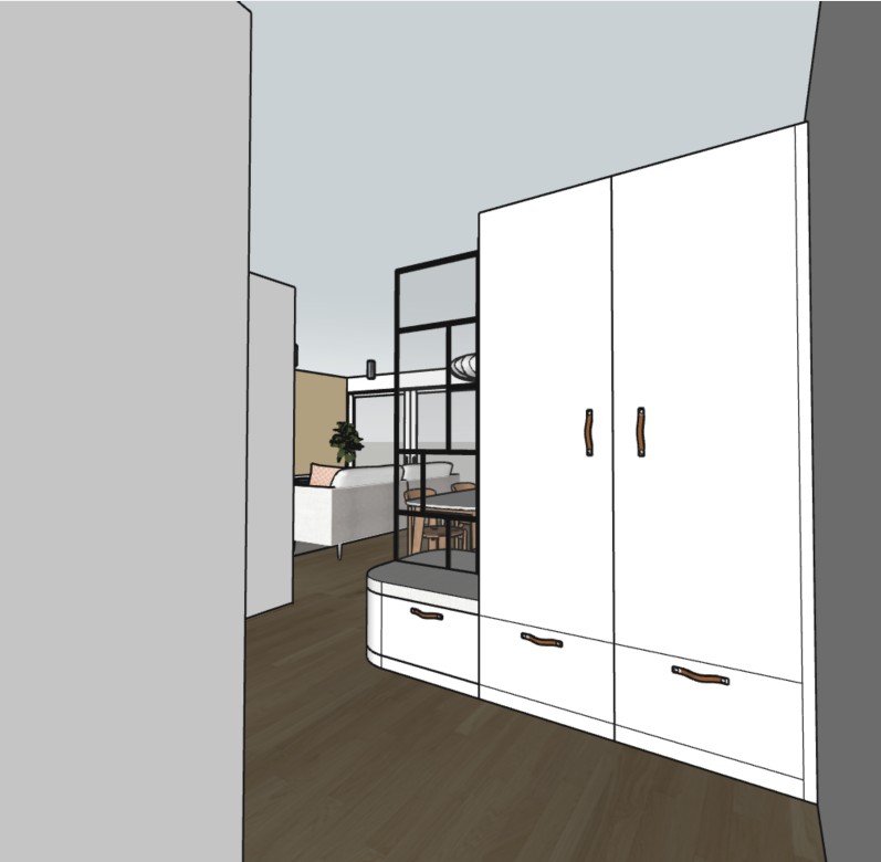Création, mesures dans un appartement